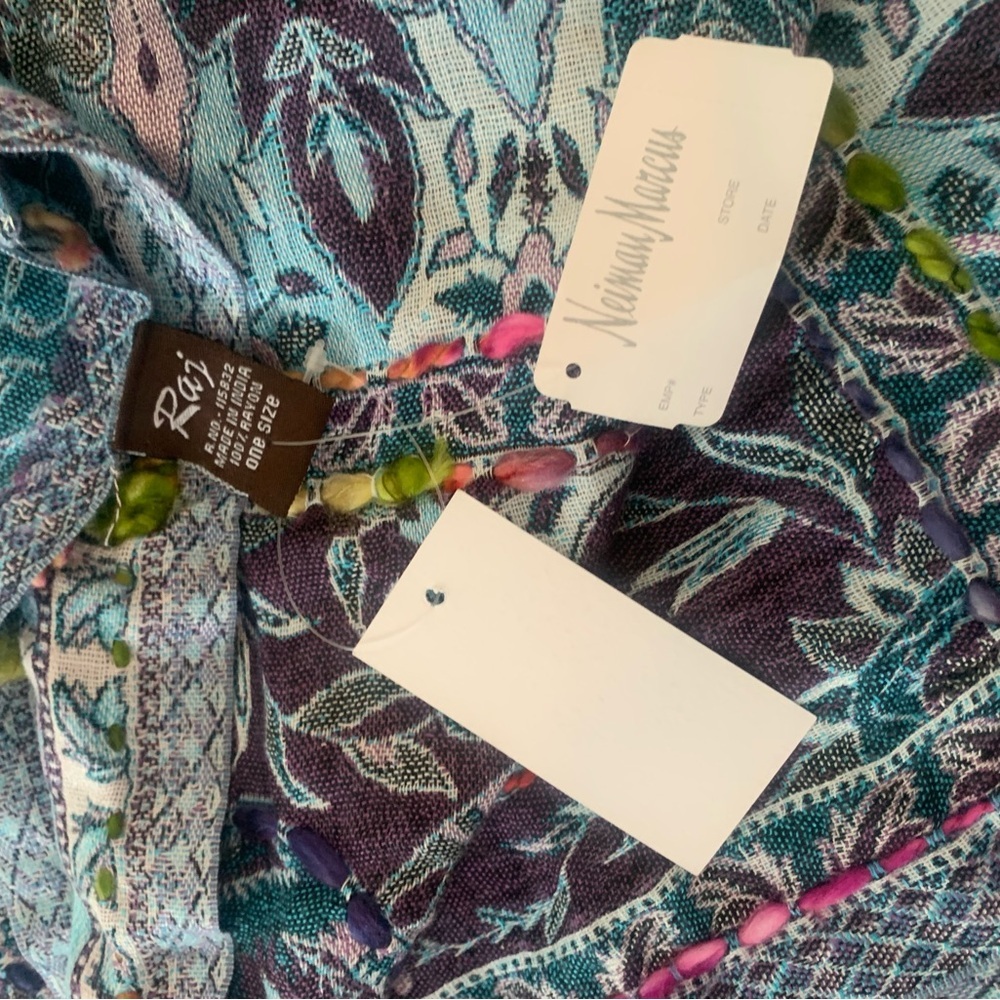 Johnny Was Raji Boho Paisley Scarf / Wrap ONE SIZE NWT - Picture 5 of 6